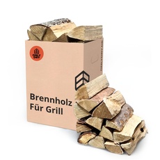 Onlydry Brennholz Für Grill mit weniger als 18% Feuchtigkeit in 25L (10kg) Karton, Feines Brennholz, Grill, Campingkocher, Kamine, Feuerschalen