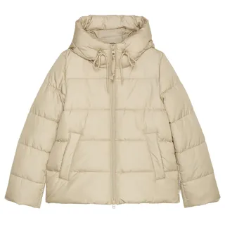 Marc O'Polo Denim Damen Steppjacke mit Kapuze wasserabweisend, Beige (Pure Cashmere), XS