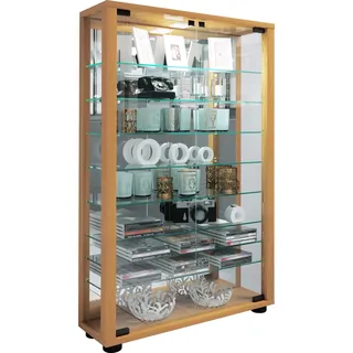 VCM Standvitrine Lumo Mini 59 x 18 x 0 cm Braun
