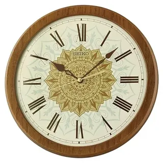 Seiko Clock Wanduhr braun