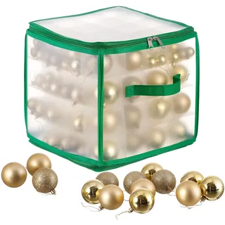 THE TWIDDLERS Aufbewahrungsbox für Weihnachtskugeln (bis zu 64 Christbaumkugeln) & Christbaumschmuck, 30cm - Robust & Praktisch