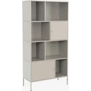 sweeek - Sideboard, industrielles Aufbewahrungsmöbel aus Stahl mit 8 Stauräumen - Creme - Creme