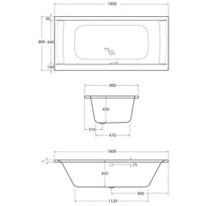 Bild von Whirlpool-Komplettset »Rosa«, BxHxL: 80 cm, weiß,