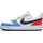 Court Borough Low Junior White/Thunder Blue/Light Crimson 40
