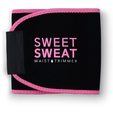 Sports Research Bauchgurt „Sweet Sweat“ zur Förderung der Schweißbildung am Bauch, Herren, Pinkes Logo, Medium: 8" x 41" Length