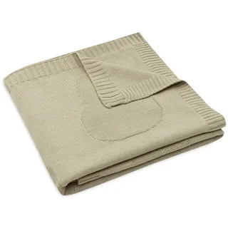 Jollein 516-522-67087 Kinderdecke Strick - Miffy Olive (100x150 cm)
