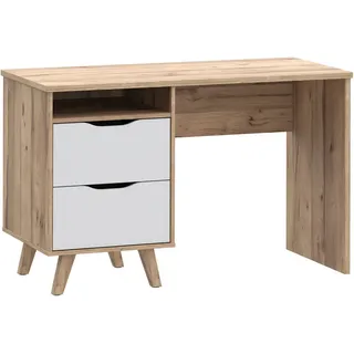 Forte FORTE, Schreibtisch B/H/T 119,7/73,5/52,7 cm, Grifflos, weiß