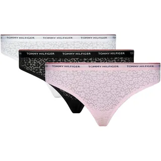 Tommy Hilfiger 3 Pack Lace Bikini in Grau, Größe L