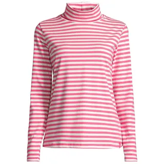 Langarmshirt SALZHAUT "Longsleeve NÖßEN", Damen, Gr. S, pink (sanftes weiß, pink), Obermaterial: 92% Baumwolle CO. 8% Elasthan EL., Shirts Langarmshirt