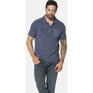 Poloshirt JAN VANDERSTORM "Poloshirt GUNHELM", Herren, Gr. 3XL, blau, Obermaterial: 100% Baumwolle CO., Shirts Poloshirt