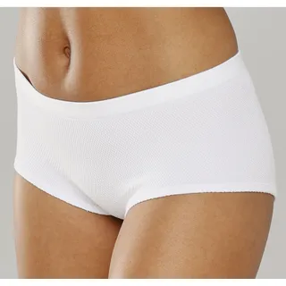 Hipster LASCANA, Damen, Gr. 44/46, weiß, Jersey, Obermaterial: 58% Baumwolle, 39% Polyamid, 3% Elasthan, körpernah, Unterhosen Hipster, aus angenehm weicher Baumwolle