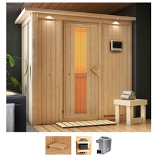 Bild von Sauna »Vada«, (Set), 9 KW-Ofen mit externer Steuerung beige