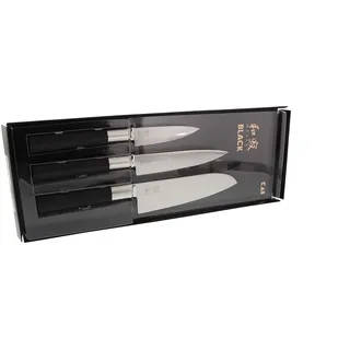 KAI Wasabi Black Messerset 3-tlg. 10 cm/15 cm/16,5 cm Schwarz
