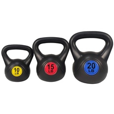 BalanceFrom Kugelhantel-Set mit breitem Griff, 4,5 kg, 6,8 kg, 9,1 kg