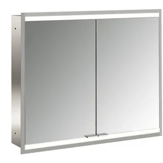 emco prime 2 Lichtspiegelschrank, 800 mm, 2 Türen, Unterputzmodell, 949706334, Farbe: aluminium/weiß
