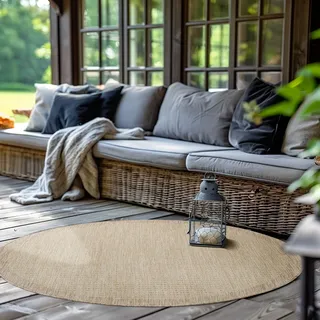 Simpex Outdoor Teppich 160 x 160 cm Beige