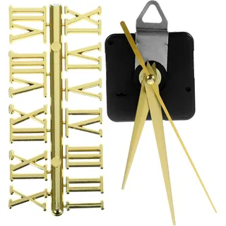 Uonlytech 1 Satz DIY-digitaluhr-Nummer DIY-wanduhrwerk Große Uhrnadeln Kit Für Quarzuhrwerke Ersatzuhr-ziffern-Set Römische Uhrziffern Sweep-Uhr-Motor-kit Wanduhren Zeiger Mechanisch Plastik