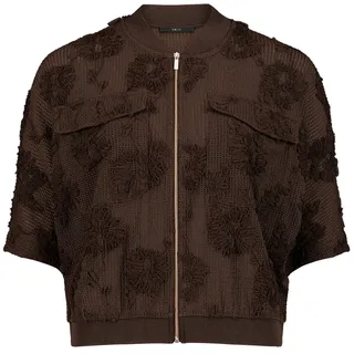 Blouson ZERO "Blouson mit Fledermausärmeln", Damen, Gr. 42, braun (chocolate plum), Obermaterial: 90% Polyester PES. 10% Elasthan EL., Jacken Blouson