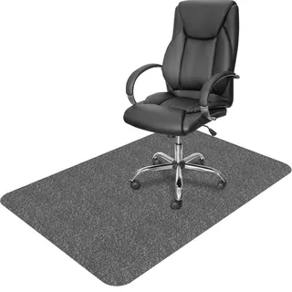 EUZLABBY Unterlage Schreibtischstuhl,Bürostuhl Unterlage,90 x 140 cm,Grau Bodenschutzmatte Bürostuhl,Teppich Unterlage-Kratzfest,Anti-Silp für Parkett,bürostuhl,Hartböden,Fliesen.