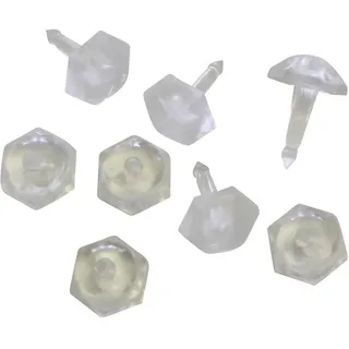 GARDINIA Faltenstecker glasklar, 50 Stück