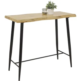 Hela Bartisch »GABI« Baumkantentisch, 120 cm Breite, Industrial Design, Wildeiche, oder Grau,