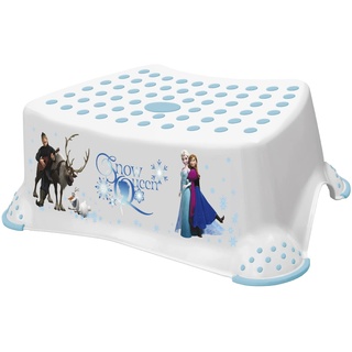 LULABI DISNEY FROZEN - Rutschfester Frozen Kinderhocker, Trittstufe, Disney Trittstufe, Fußstütze, Kinderzimmermöbel und Zubehör, stabil, sicher und robust - Weiß