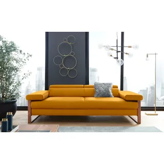 W.Schillig Couch Flachgewebe 3-Sitzer Gelb