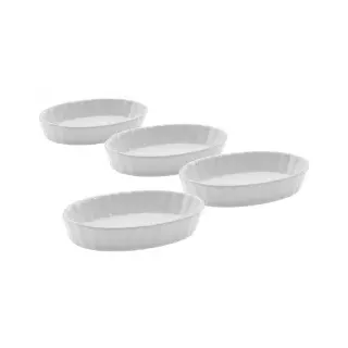 Westmark Porzellanschälchen, oval, Ideal für die Zubereitung von Crème Brulée, Backofen-/Mikrowellengeeignet, Maße: 13,5 x 8,1 x 2,7 cm, Porzellan, Weiß, 23302260