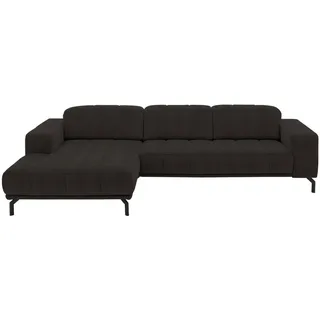 Beldomo Style Ecksofa , Dunkelbraun , Metall , Ottomane links, L-Form , 293x195 cm , Goldenes M , Stoffauswahl, seitenverkehrt erhältlich, Rücken echt , Wohnzimmer, Sofas & Couches, Wohnlandschaften, Ecksofas
