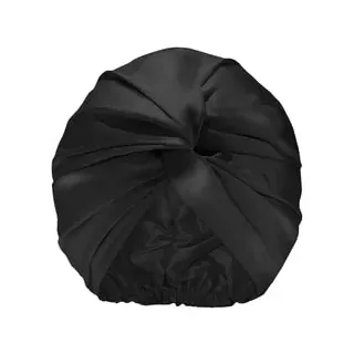 Slip Pure Silk Turban Black Handtuch