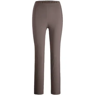 Schlupfhose GOLDNER "Schlupfhose CARLA in Super-Stretch", Damen, Gr. 46, N-Gr, beige (taupe), Obermaterial: 72% Viskose CV. 25% Polyamid PA. 3% Elasthan EL., normal, Hosen Schlupfhose, Superelastisch