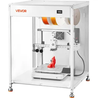 VEVOR 3D-Druckergehäuse Druckerzelt (60 x 60 x 80 cm), staubdichte & wasserfeste Schutzhülle mit konstanter Temperatur & LED-Beleuchtung & Belüftung, kompatibel mit Bambu Lab, Ender, Neptune, Kobra