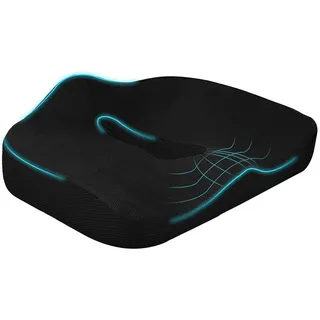 Homcom Sitzkissen , Schwarz , Kunststoff , 39x13x44 cm , Heimtextilien, Wohntextilien, Sitzkissen