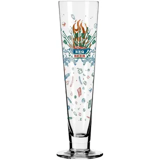 Ritzenhoff Bierglas , Blau, Grün, Rot, Kupferfarben , Glas , 385 ml , 7.5x24.9x7.5 cm , Fsc, Made in Germany , Gläser, Biergläser