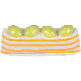 Villa d'Este Home Tivoli 2012 Dekoteller aus Keramik 15x8,5 cm Zitrone Design Fruit Life