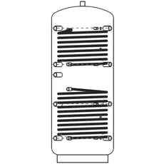 Protherm Heizungspuffer 5000 Liter mit zwei Solarregister, Type ACR 5000 35000ACRR