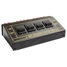 Good Connections Lautsprecher Umschaltbox / Switch zum Anschluss von 4 Paaren - Metallgehäuse - schwarz
