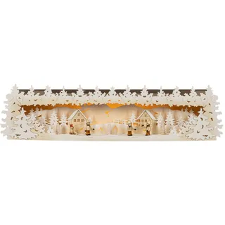 SAICO GmbH Seiffen Lichterbogenerhöhung Kinder im Schnee 76,5 cm beige
