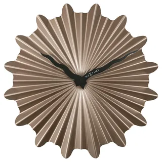 Nextime Wanduhr, braun-metallic"