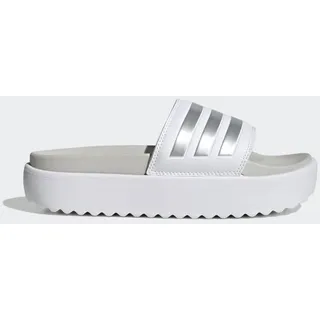 adidas Adilette Platform Badesandalen Cloud White / Zero Met / Grey One 40 2/3