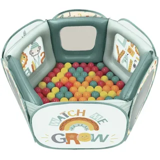 Fisher-Price Fisher Price Aufblasbarer Pool mit 50 Bällen, mit aufblasbarem Rahmen, inklusive Tragetasche (Deqube 935D00193)