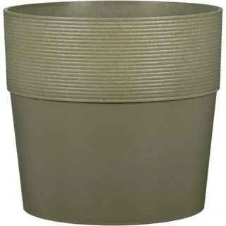 Scheurich Pflanzgefäß Groove Ø 28,5 cm Khaki Kunststoff