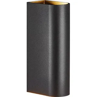 Nordlux LED Außenleuchte Wandlampe Calvi Schwarz IP54 6,3W 210lm warmweiß 2700K Up/Down