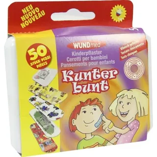 Axisis WUNDmed Pflaster Kunterbunt Kinderpflaster 1,9 x 6,3 cm 50 St.