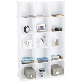 Relaxdays Regalsystem 37 x 49 x 176 cm Weiß