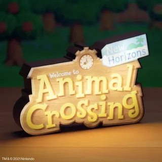 Paladone Animal Crossing Logo Light Braun