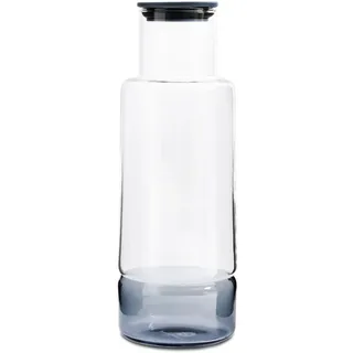 Crushgrind BILLUND Pitcher Wasserkaraffe 1L | Premium Glaskaraffe mit Deckel aus Borosilkatglas Blau | Vorratsglas 1L ideal zur Aufbewahrung von Müsli, Reis, Nudeln (Blaubeere)