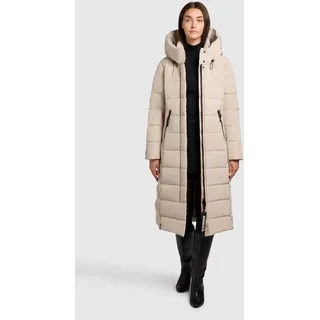 khujo Steppmantel KHUJO "SENSY", Damen, Gr. L (40), feather beige, 100% Polyester. unifarben, regular fit, eingesetzt elastischer Bund, Mäntel Steppmantel