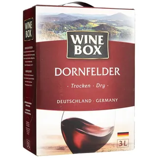Wine Box Dornfelder Landwein Rhein trocken Bag-in-Box (1 x 3 l) | 3 l (1er Pack)