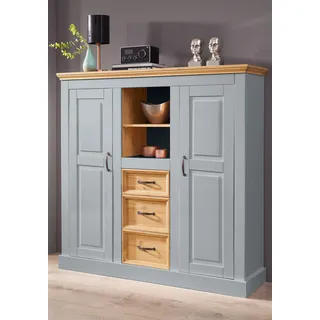 Home Affaire Highboard »Selma«, Stauraumschrank, Breite 130 cm grau